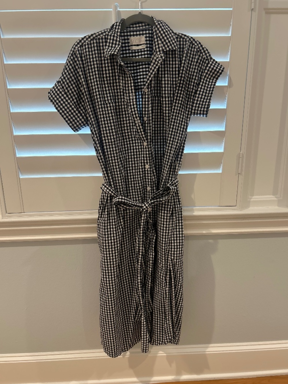 J Crew Gingham Maxi Dress 100% Cotton